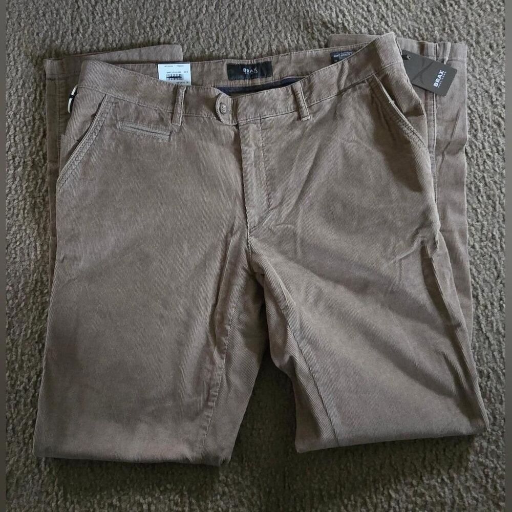 Brax Men's Brown and Tan Trousers